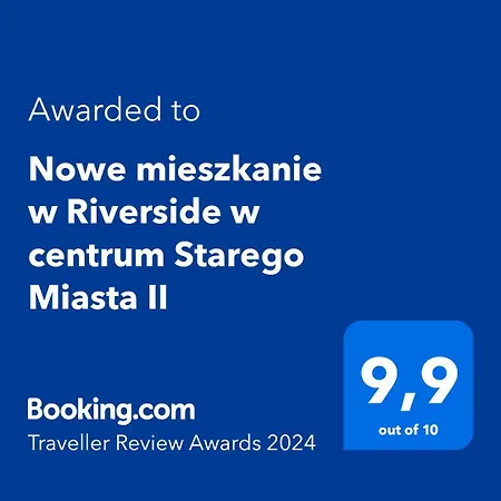 Nowe Mieszkanie W Riverside W Centrum Starego Miasta Ii Z Parkingiem Apartamento